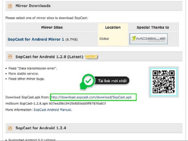 tải Sopcast Android