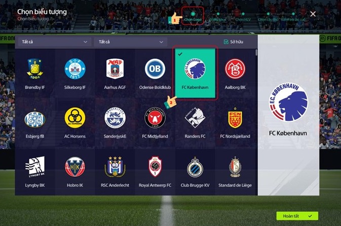 cách thay đổi đội bóng trong fifa online 4